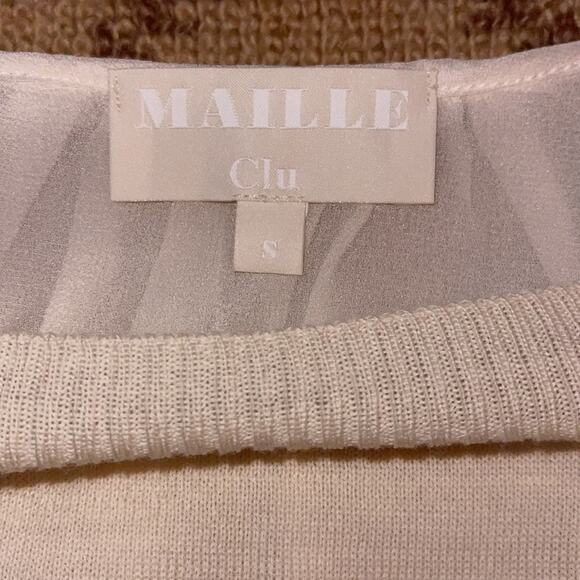 Maille sweater w ruffle back NWOT S - Picture 5 of 6